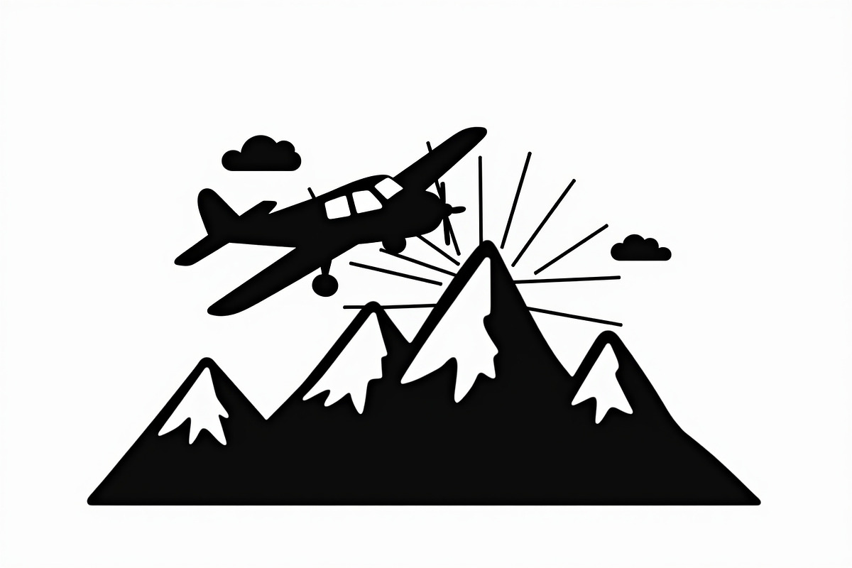 Adventure Plane & Mountain Set, an Illustration by BIPLOB EXPERT (Photo 5 of 9)