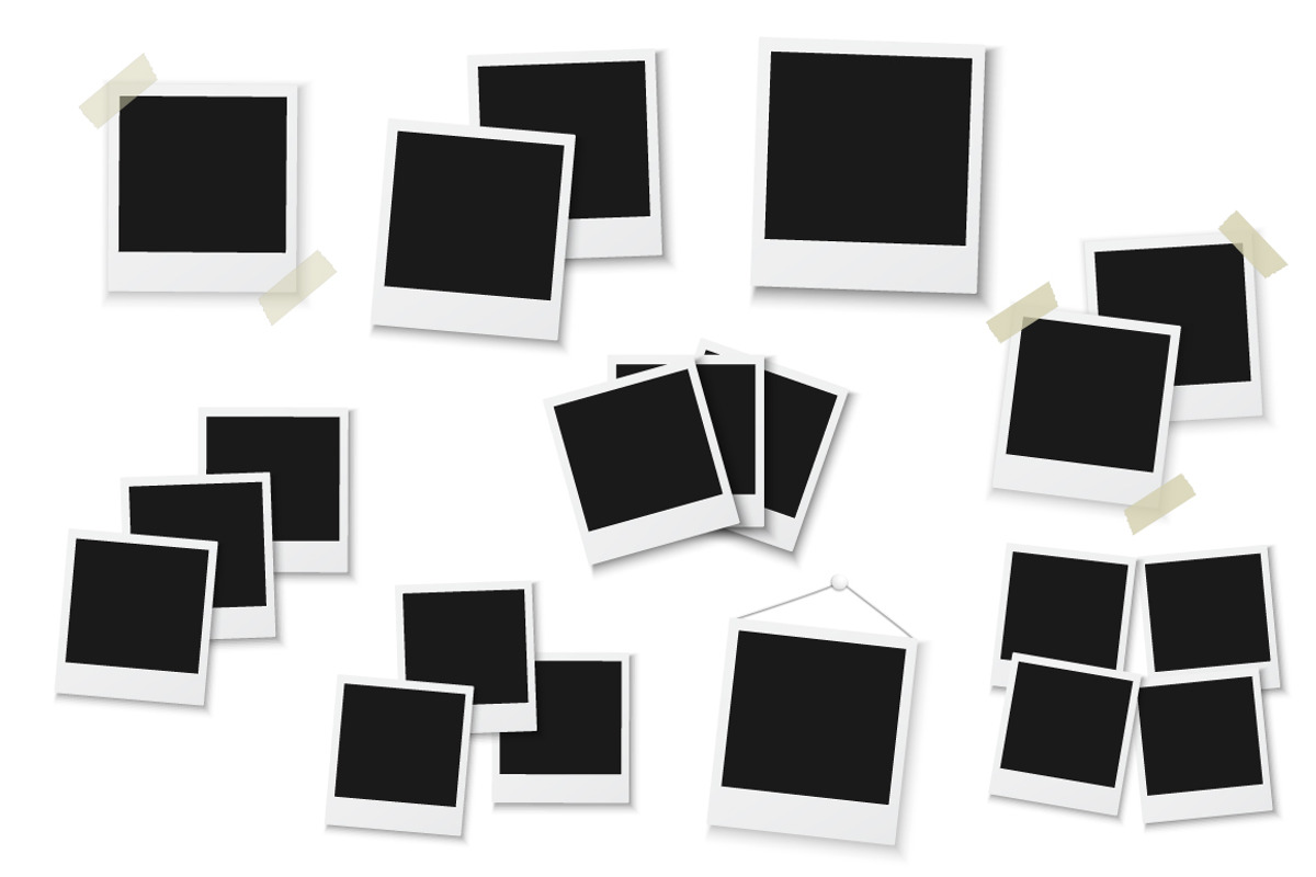 Retro Instant Photo Frame Set, an Object Graphic by RaZZeRs (Photo 2 of 2)
