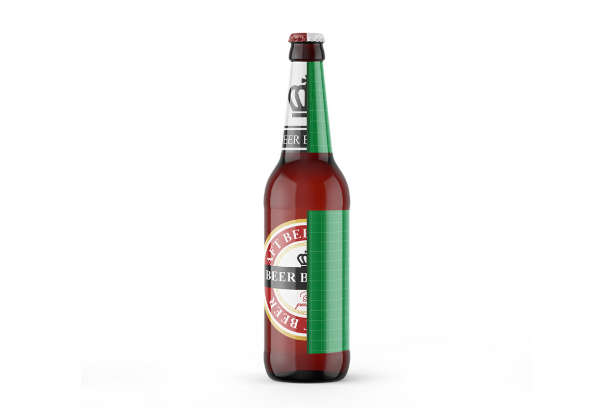 Amber Glass Beer Bottle Mockup, a Product Mockup by Green Art (Photo 3 of 5)