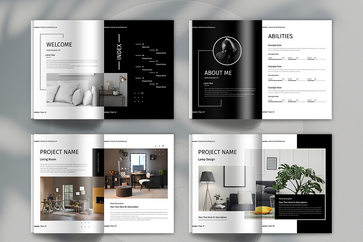 Interior Design / Portfolio Template, a Brochure Template by Spark_Creative (Photo 11 of 14)