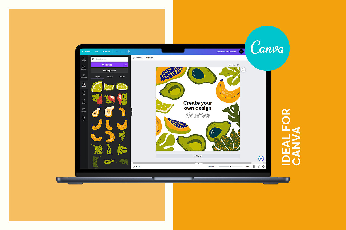 Modern Fruits | Wall Art Creator, an Object Graphic by Leleka.Store (Photo 15 of 18)