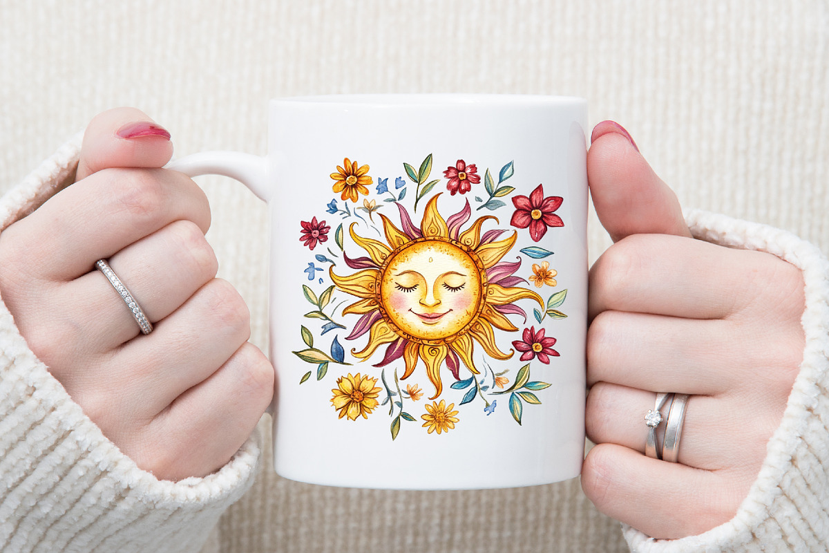 Pastel Folk Art Motifs Flowers Anima, an Illustration by Sublimation Artist (Photo 5 of 6)