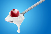 Fruit yogurt on spoons, an Object Graphic by Fruits+Veggies (Thumbnail 5 of 14)