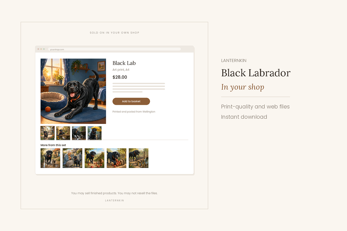 Black Labrador Illustrations, 30, an Animal Illustration by LanternkinStudio (Photo 5 of 14)