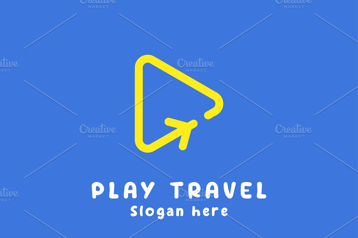 Play Travel Button Logo Design, a Branding & Logo Template by Morvana Crew