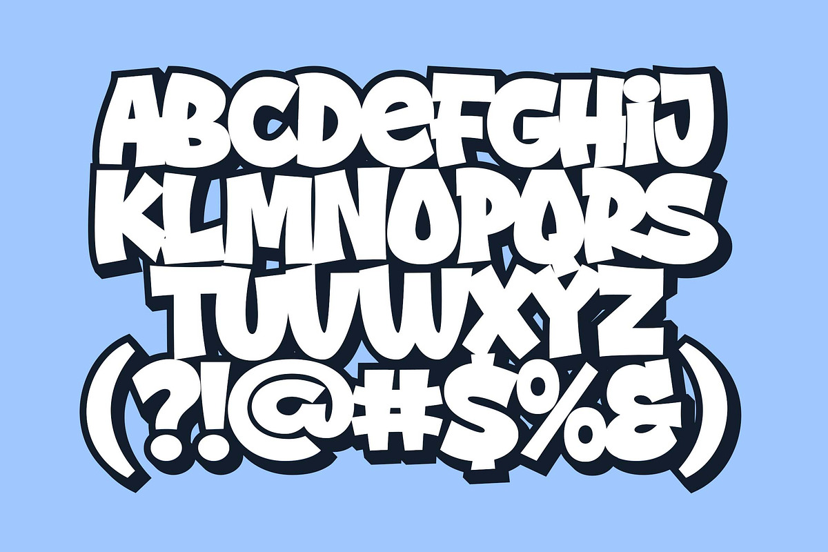 Street Drips - Graffiti Cartoon font, a Sans Serif Font by Blankids Studio (Photo 7 of 10)
