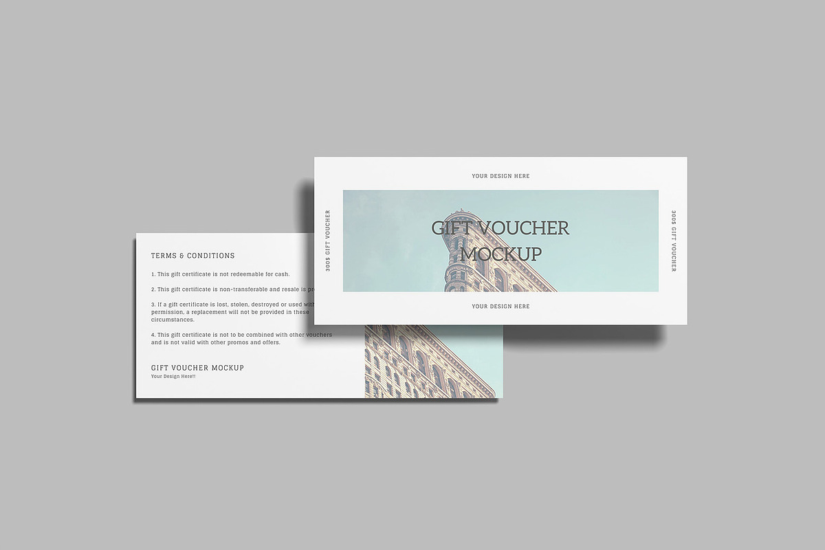 Gift Voucher Mockup, a Product Mockup by mahremdesign (Photo 4 of 9)