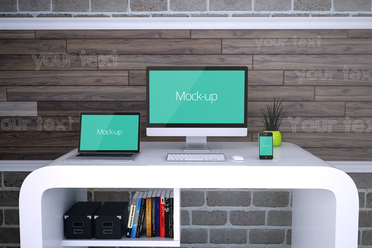 5 PSD Mockups - Interior Work Desk, an iPhone Mockup by Rebound  (Photo 6 of 6)