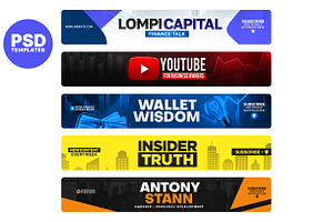 Business YouTube Banner Bundle Pack