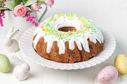 Easter Bundt Cake with Easter Eggs, a Holiday Photo by Olena Rudo