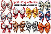Sports Coquette Bow Sport Bows Clipa, an Illustration by Sublimation Artist (Thumbnail 1 of 6)