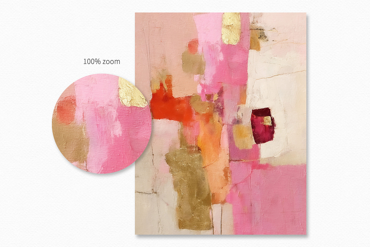 Coral and Gold Abstracts, a Decorative Illustration by rileyBgraphics (Photo 7 of 7)