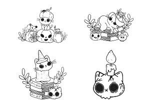 Halloween Cats Set 1