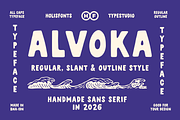 Alvoka Bold Hand Drawn Sans Serif, a Sans Serif Font by 24Design Studios (Thumbnail 1 of 11)
