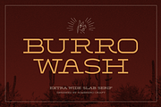 Burro Wash - Slab Serif Display Font, a Slab Serif Font by Sombrero Craft (Thumbnail 1 of 6)