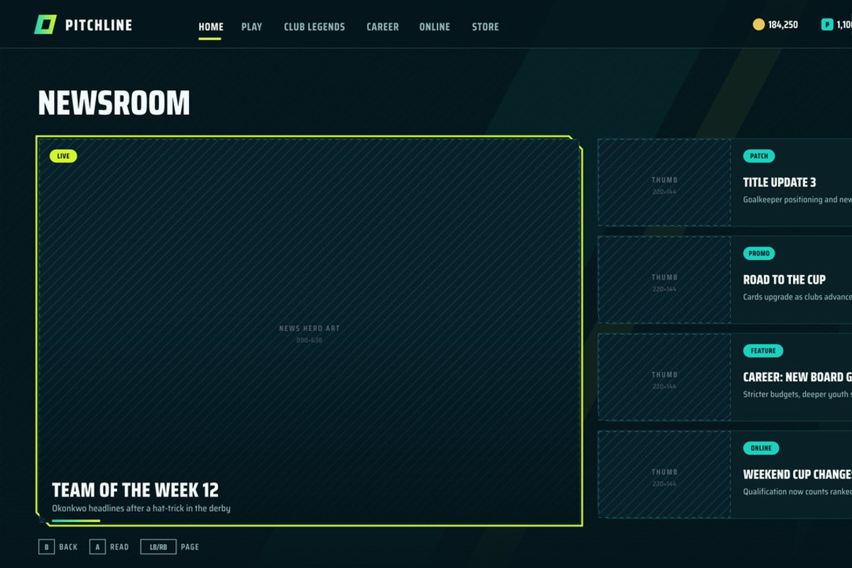 Football Game UI Kit, 100 Screens, an UI Kit Template by pawellpi (Photo 22 of 117)