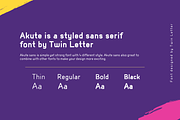 Akute, a Sans Serif Font by twinstd (Thumbnail 2 of 14)