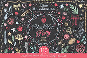 ChalKit Pretty Hand Drawn MegaBundle, an Illustration by Vector Vintagery (Thumbnail 1 of 4)