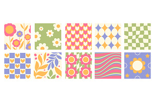Daisy retro y2k pattern with flower, an Object Illustration by art PVP - market