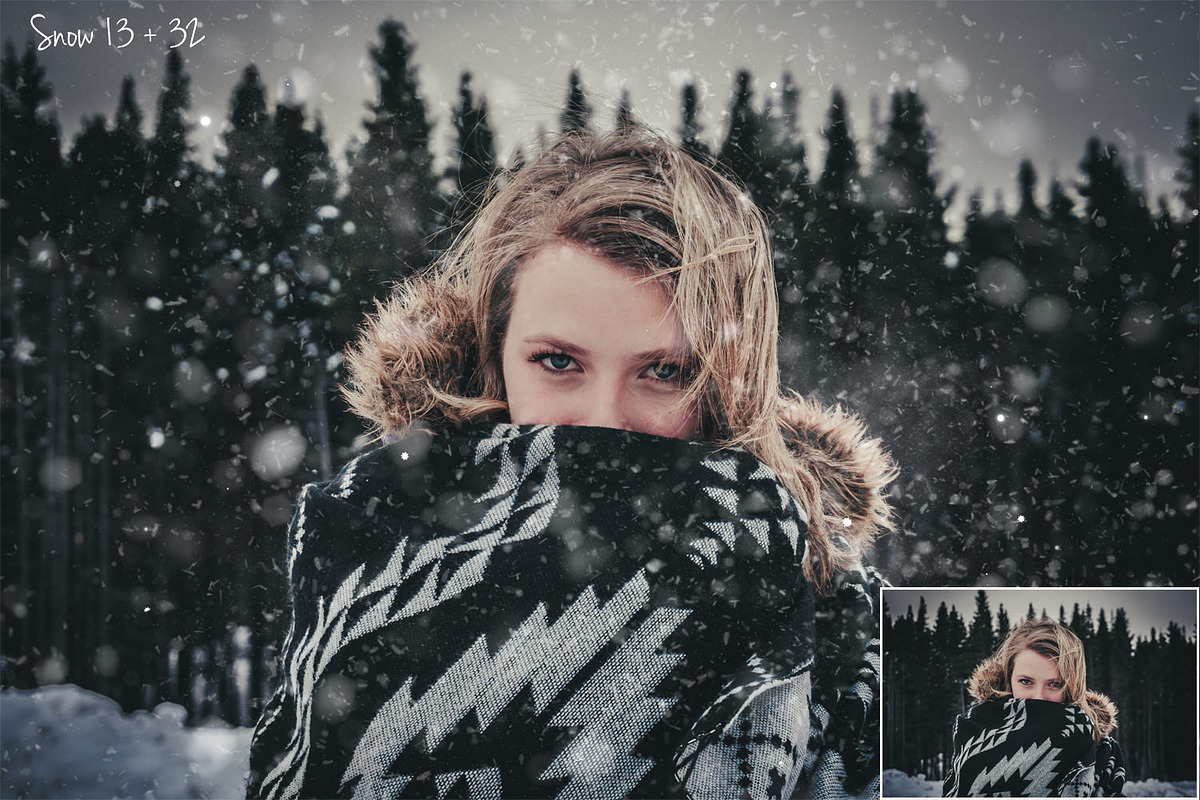 50 Snow Photo Overlays, a Layer Style Add-On by HappyNews (Photo 6 of 8)