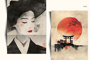 Retro Japan Posters, a Poster Template by Art's and patterns (Thumbnail 7 of 8)