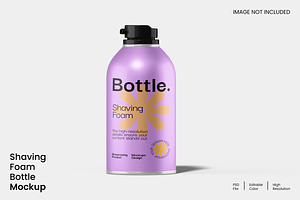 Shaving Foam Bottle Mockup, a Packaging Mockup by Unerispace