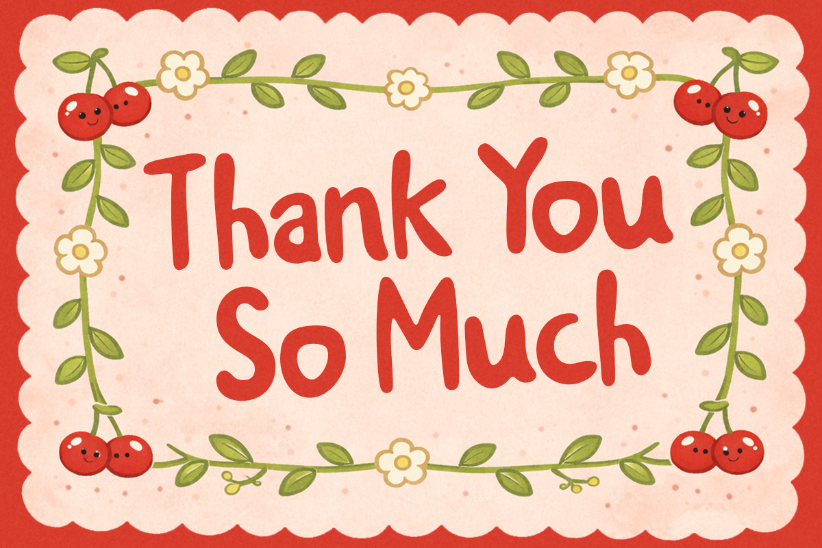 Cherry Rush Cute Handwriting, a Handwritten Font by Littlehand (Photo 10 of 10)