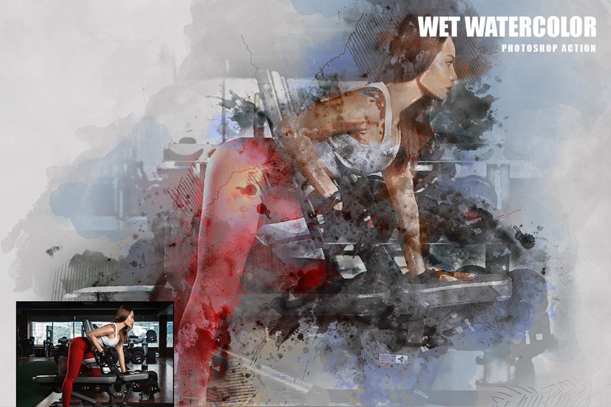 Wet Watercolor Photoshop Action, an Action Add-On by AndriyFM (Photo 16 of 20)