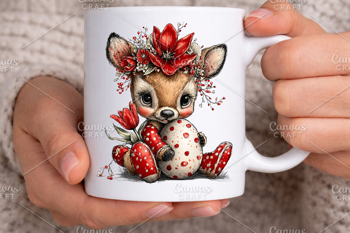 Whimsical Easter Animals Clipart PNG, an Illustration by Canvas Craft (Photo 5 of 7)