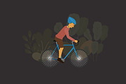 Bike / bicycle vector set, an Illustration by land art (Thumbnail 15 of 20)