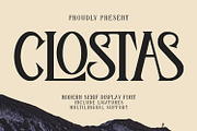 Clostas Modern Serif Display Font, a Serif Font by Maulana Creative (Thumbnail 1 of 7)
