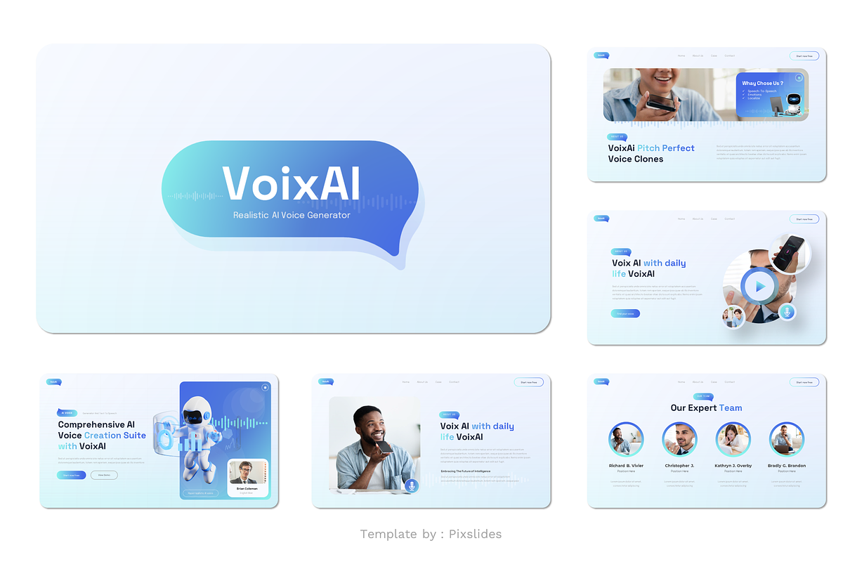 VoixAI - AI Voice PowerPoint, a Presentation Template by Pixslides (Photo 2 of 6)