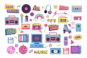 90s Retro Vector Illustration