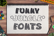 3 funny fonts JUNGLE, a Sans Serif Font by SwetTS (Thumbnail 1 of 14)