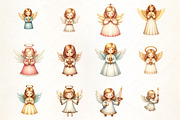 Christmas Angel with Candle Clipart, an Illustration by CrexoraLab (Thumbnail 3 of 5)