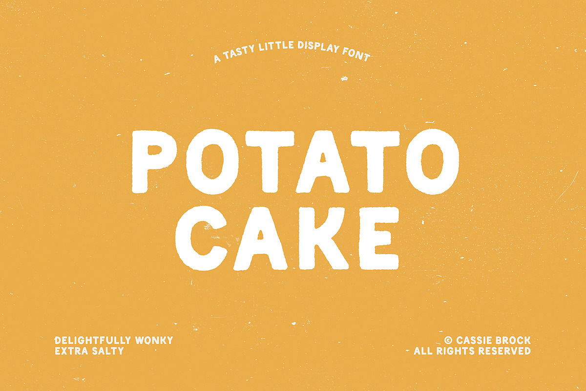 Potato Cake • Hand-drawn font, a Font by Cassie Brock Design (Photo 1 of 8)