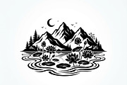 60 Lotus Mountain Harmony Silhouette, an Empty State Illustration by Amazin_art (Thumbnail 16 of 31)