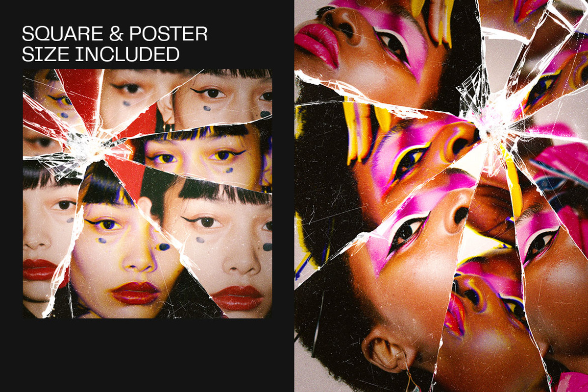 Cracked Mirror Photo Effect, a Layer Style Add-On by dokudokunomi (Photo 3 of 5)