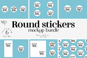 Round Sticker mockup bundle, a Print Template by MockupMarket (Thumbnail 1 of 7)