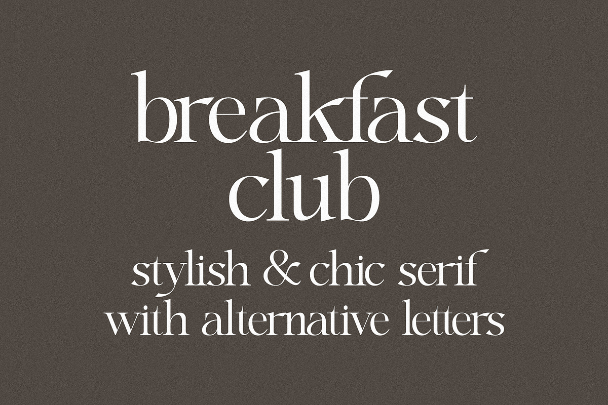 Breakfast Club - Duo Font, a Serif Font by subkulturetype (Photo 2 of 12)