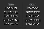 Zoqula – Futuristic Font, a Font by Flawless And Co (Thumbnail 2 of 10)