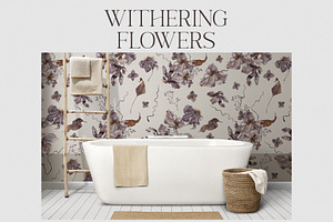 Withering Flowers. Floral Collection