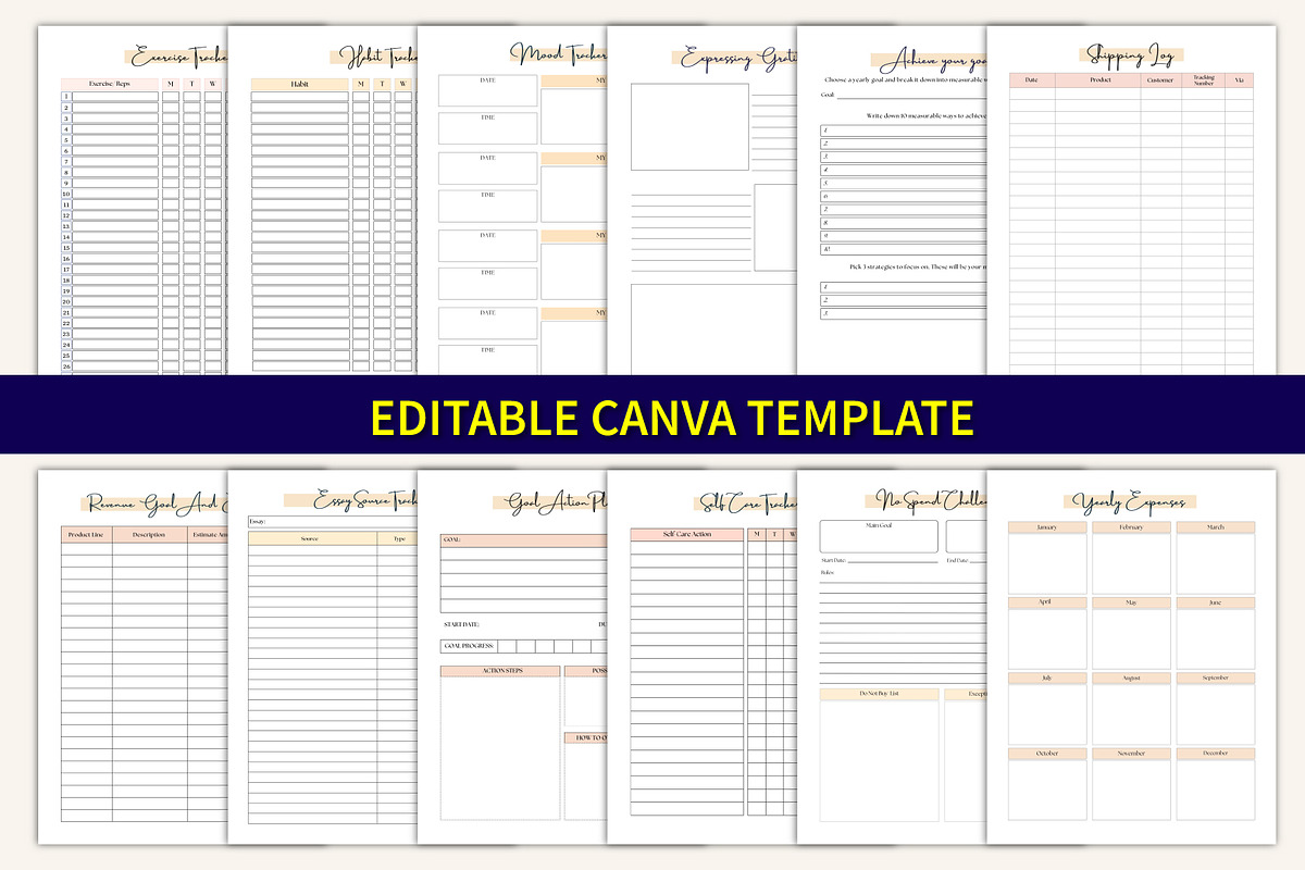 Intentional Life Strategy Journal, a Stationery Template by Designmela01 (Photo 4 of 10)