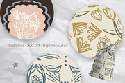 Vintage Floral Line Art Patterns, a Pattern Graphic by lilovwishes (Thumbnail 3 of 7)