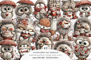 Valentines Day Animals Clipart PNG, an Illustration by SinaCreation (Thumbnail 1 of 11)