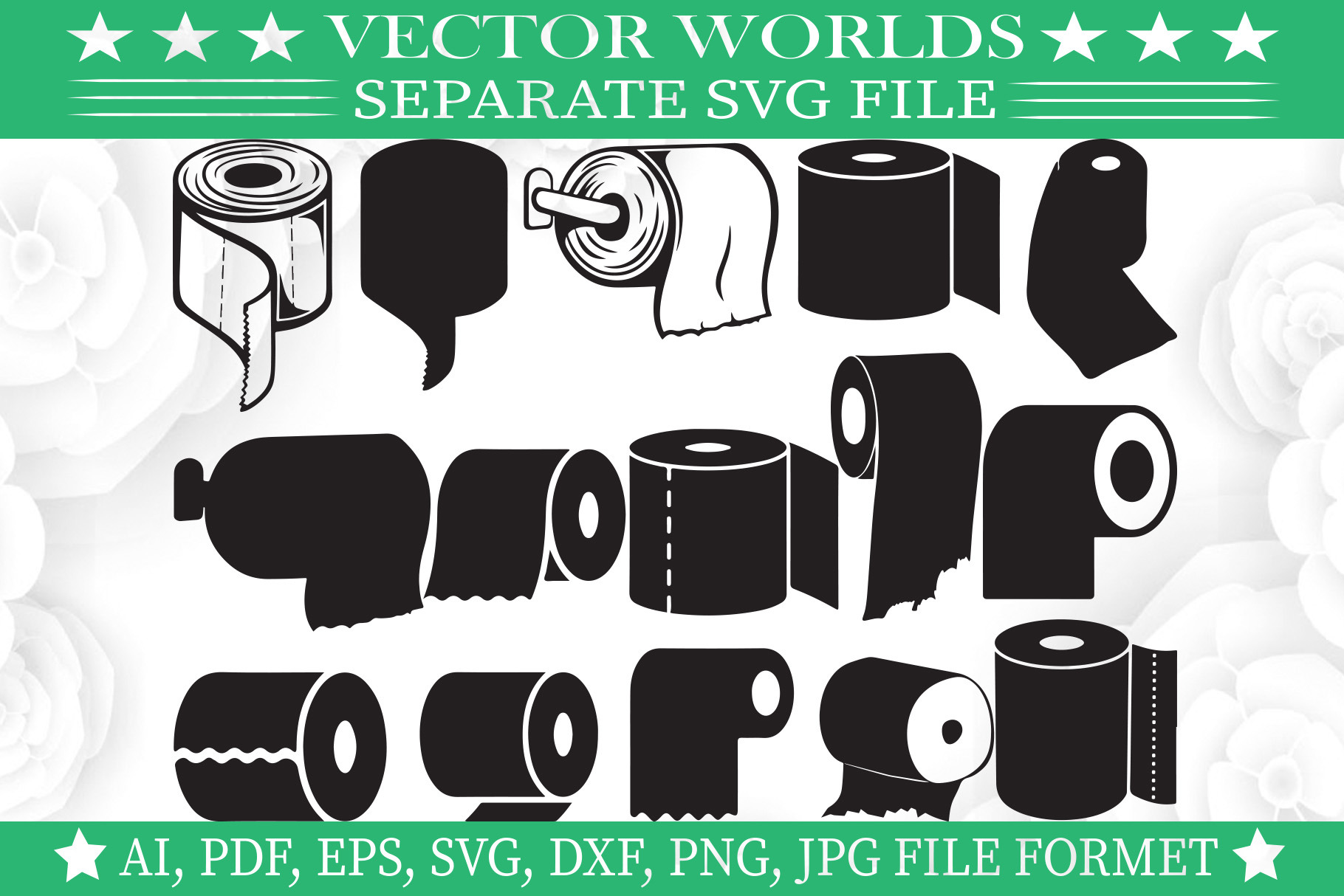 Toilet Paper Svg, Toilet, Paper Svg, an Object Graphic by VectorWorlds