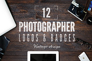 Retro Photography Logo Templates Set, an Object Graphic by JeksonGraphics (Thumbnail 1 of 8)