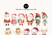Cute Christmas Clipart – 53 PNG, a Seasonal Illustration by OKArtHub (Thumbnail 3 of 9)