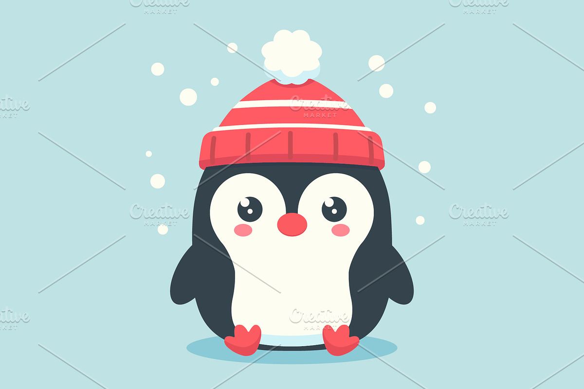 Winter baby penguin, an Animal Illustration by Light_Lenser