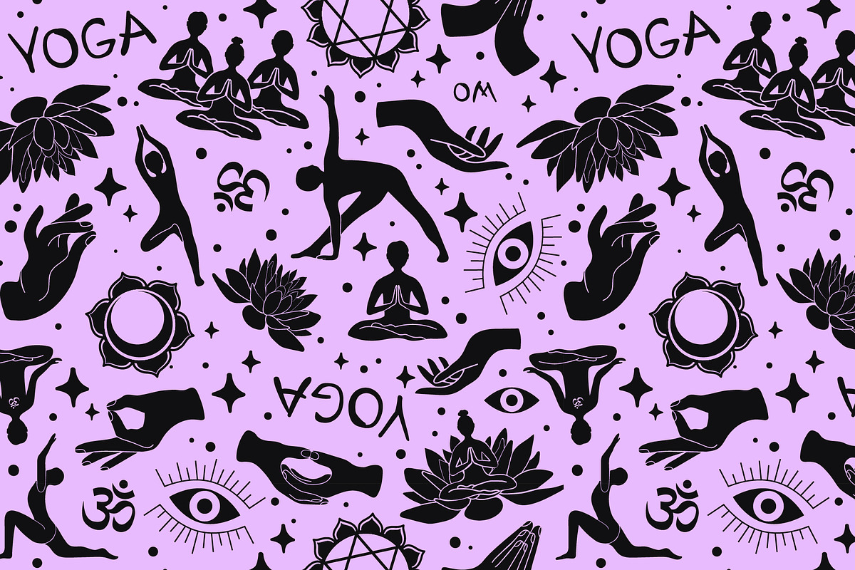 Yoga Symbols, a Healthcare Illustration by Zim Varezhkin (Photo 6 of 7)